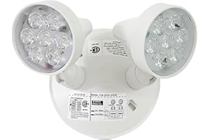 TANLUX Emergency Remote Head Lighting, Double Head Emergency Light, Multi Voltage 6V to 24 Volt Input, 2 by 5 Watts, 2 by 400