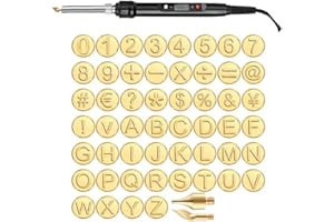 WEGODAL 56 Letters Copper Mold —DIY Wood Burning/Carving Set, Wood Burning Tips Letters Letter Soldering Iron DIY Tools, Letter Soldering Iron Stencils Wood Burning Kit for Carving Crafts (B-56 Pieces)
