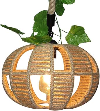 LXHK Lámpara Colgante Industrial Retro Vintage Cuerda de Cáñamo Rústica