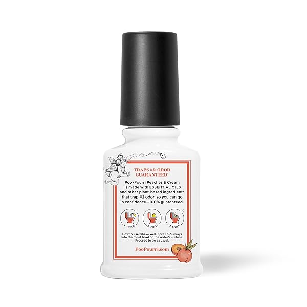 POO-POURRI BEFORE-YOU-GO TOILET SPRAY, PEACHES & CREAM, 2 FL OZ – PEACH, JASMINE AND VANILLA