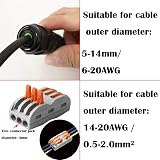 Waterproof Outdoor Junction Box 3/2 Poles IP68 5-14mm Pack of 4 view 4