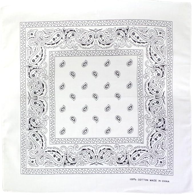 Amazon パルフィーユ カラフル ペイズリー柄 バンダナ 綿100 ホワイト ファッション小物 通販