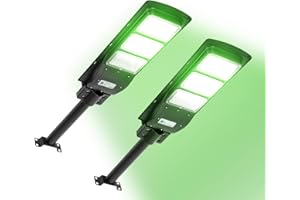 ORSONG 2 Pack Hog Hunting Lights, Solar 9000 Lumens Green Light for Hunting Hogs,Hog Lights Motion Activated Feeder for Night with 20" Bracket