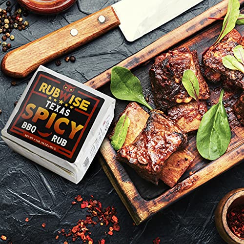 Texas Style Spicy Seasoning Rub by RubWise Meat Rubs Dry Rub Seasoning for Smoking and