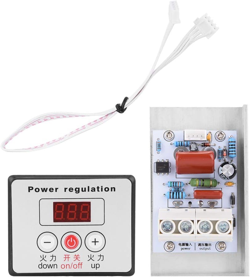 SCR Controller, 10000W SCR Digital Voltage Regulator Speed Control Dimmer Thermostat AC 220V Electronic Component Assortment kit Voltage Regulator
