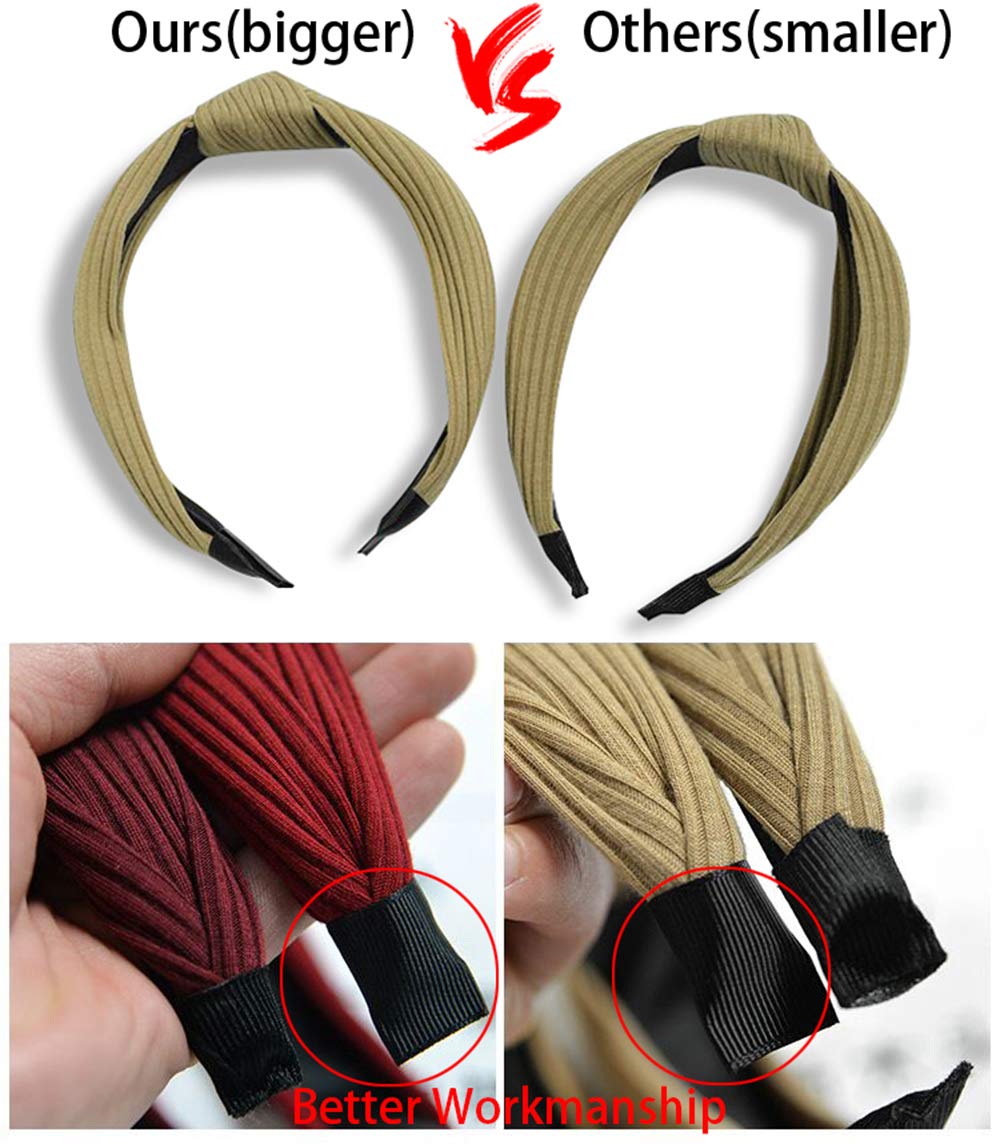 Kisslife 10 Pack Wide Headbands Knot Turban Headband Hair Band Elastic Plain Fashion Hair Accessories for Women and Girls, Children 10 Colors : Beauty