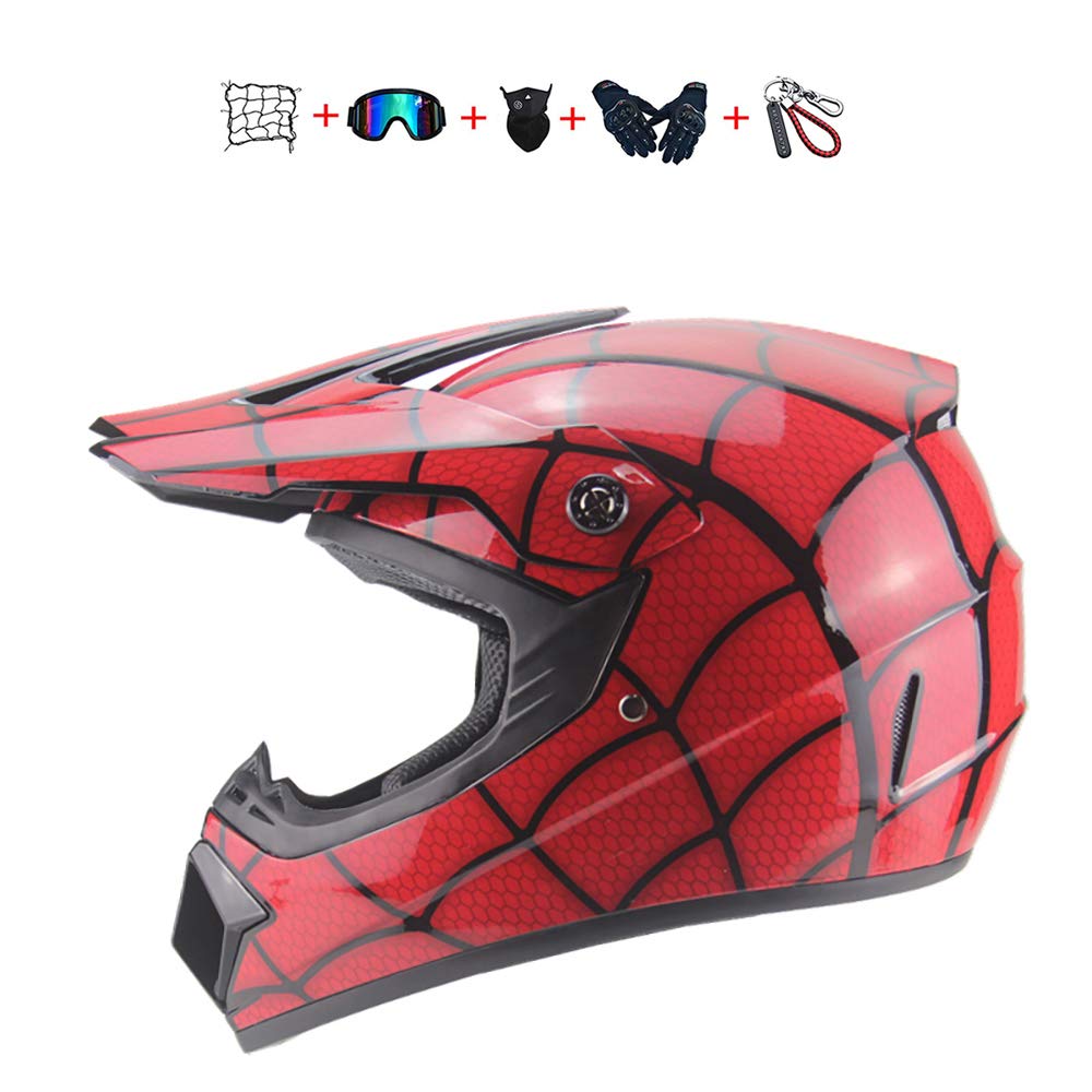 Kids Moto Helmet ， Kids Moto Cross Helmet (Jackets, Gloves, mask, Gloves) Motocross Helmet with Prot