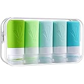 INSFIT Travel Bottles for Toiletries, TSA Approved 2oz Travel Size Containers, BPA Free Leak Proof Squeezable Silicone Tubes 