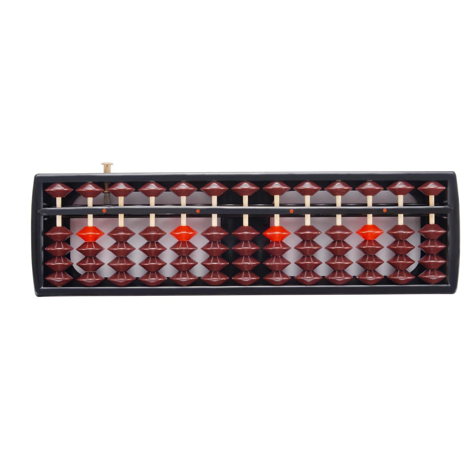 Abacus Chinese 13 Digits Abacus Mathematical Soroban Professional Math Calculation Tool for Calculating and Arithmetic Mathematic Education (Brown)