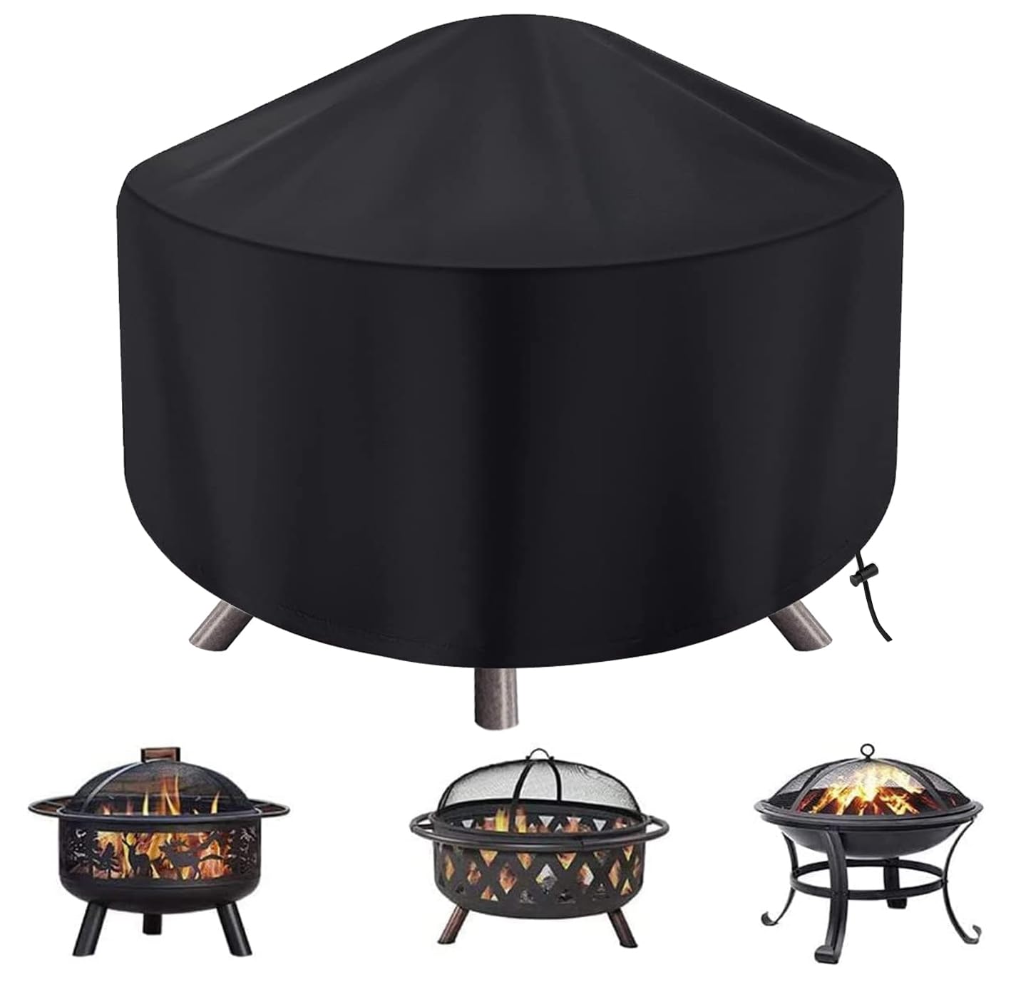 Photo 1 of ***FACTORY SEALED*** maobutte Round Fire Pit Cover for 22-34 Inch Firepit, Heavy Duty Outdoor Patio Fireplace Covers - Waterproof Dustproof Anti UV and Tear Resistant