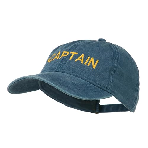 Captain Embroidered Cap - Navy, One Size Fits Most (OSFM), Unisex Adult Baseball Cap - View #10