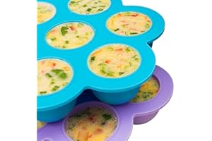 Silicone Egg Bites Molds, Pressure Cooker Accessories Inserts by Sensible Needs - Fits 5, 6, 8 qt Electric Pressure Cooker, Freezer Accessory, Instant Sous Vide Egg Poacher Ring (2-Pack)