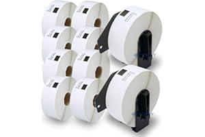 BETCKEY - Compatible Address Labels Replacement for Brother DK-1201 (1.1" x 3.5"), Use with Brother QL Label Printers [10 Rol