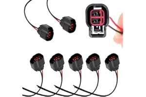 WZP 8 PCS Fuel Injector Connector Pigtail, Waterproof and Flame-retardant Fuel Injector Connector Wiring Harness, Replace for