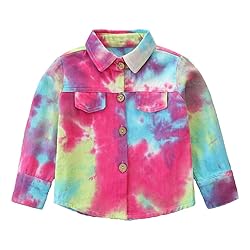 IMEKIS Toddler Baby Hippie Denim Jackets Button