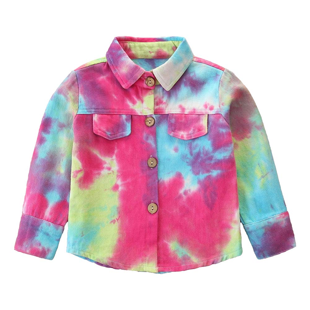 IMEKIS Toddler Baby Hippie Denim Jackets Button