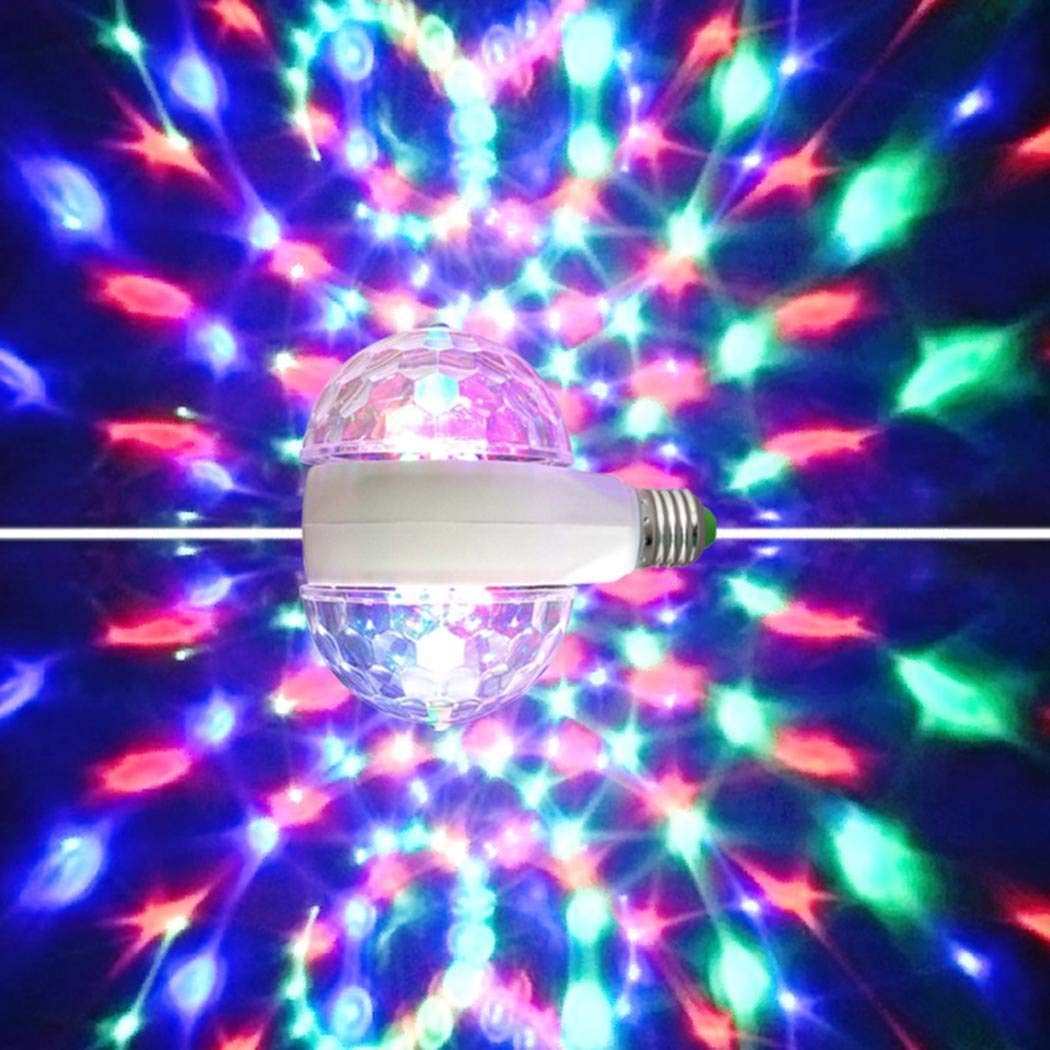 comfi1 Double Head Rotation Multicolor Stage Light Home Strobe Light LED Bulbs