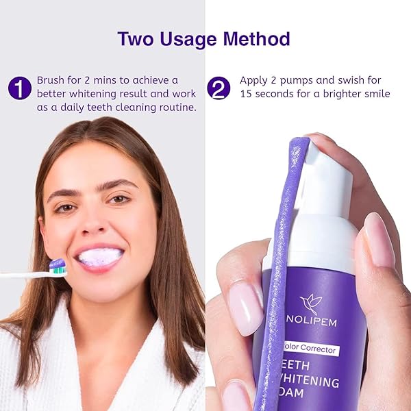 PURPLE TOOTHPASTE FOR TEETH WHITENING: TOOTH STAIN REMOVAL AND BOOSTER, TOOTH FOAM, TOOTHPASTE