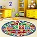Furnish my Place 755 Shape 3'3 Round Kids ABC Alphabet Numbers Educational Area Rug, 3'3