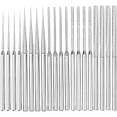 Luo ke 20 Pcs 1/8 Inch Shank Expanding Hole Diamond Burr Bead Reamer Kits | 5 Different Shapes Diamond Drill Bit for Gemstone, Tile, Glass, Rock, Ceramics, Marble, Agate, Molds for Dremel Rotary Tools