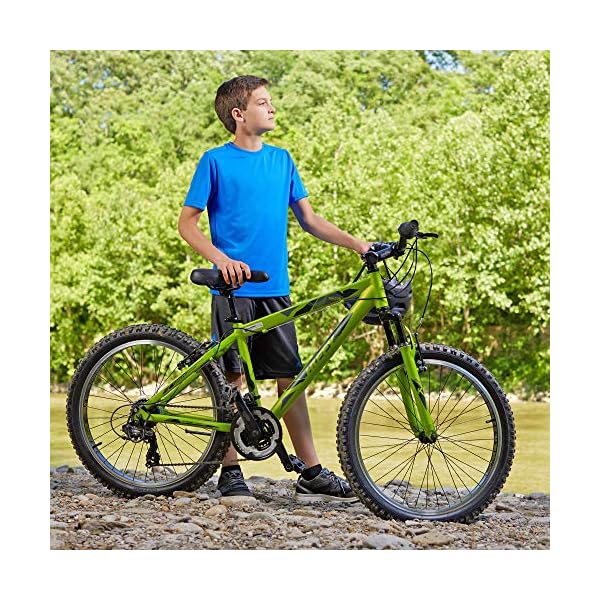 huffy escalate 21 speed hardtail mountain bike aluminum frame with shimano derailleur