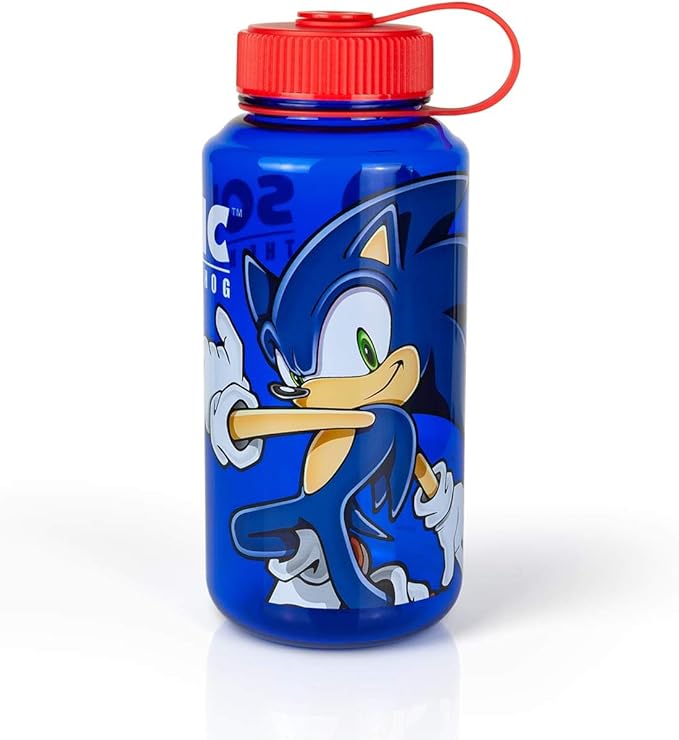 JUST FUNKY Sonic The Hedgehog Plastic Water Bottle Reusable 32oz JUST FUNKY Sonic The Hedgehog Plastic Water Bottle Reusable 32oz
