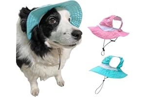 VODAFULGIR Dog Hat with Ear Hole for Large Dog Sunscreen Summer Bucket Hats Cat Suncare Cooling Outdoor Hat Sun Protection Pet Caps (Blue, X-Large)