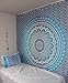 Popular Handicrafts Tapestry Wall Hanging Hippie Ombre Mandala Bohemian Hippy Psychedelic Design Indian Indian Magical Tapestries Bedspread 84 x 90 Inches (215cm x 230cm) Red Yellow