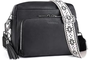 POIUGOYA Crossbody Purses for Women Trendy,Vegan Leather Medium Crossbody Bag,Women's Crossbody Travel Purse Built in Wallet