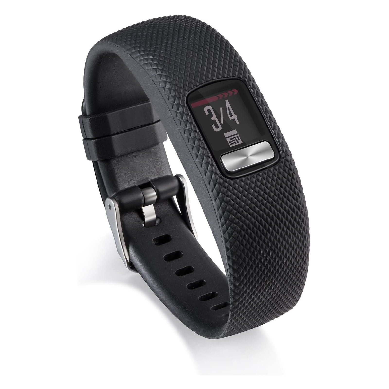 INF Replacement Wristband Compatible with Garmin Vivofit 4, Interchangeable Sports Watch Band, TPU/TPE, Black, Large
