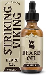 Striking Viking Beard Oil Men 60 ml Vanilla Jojoba Almond Tea Tree
