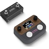 STRICH Pipe Tones Pocket Multi-Effects Processor for Guitar and Bass with Foot Pedal 10 Effect Modules 125 Effects 40s Looper 100 Drum Patterns USB Audio Interface Wireless Control (Dark Gray)