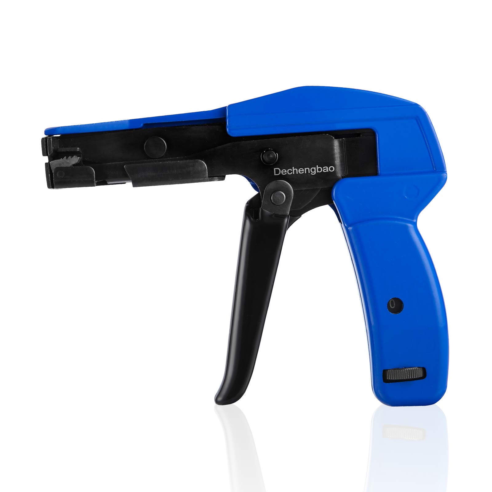 Zip Tie Install Tool ,Powerful Tension with Built-In Flush Cutter, Adjustable, Comfort Grip, Spring Loaded Lightweight Cable Tie Gun, 6" for Nylon Ties up to 1/4”- BLUE — image 1