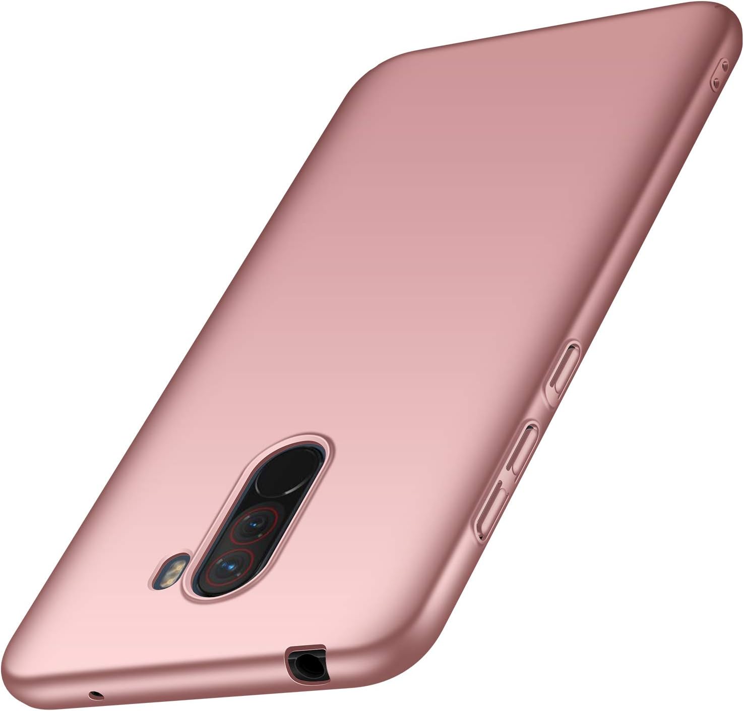 SHIWELY Ultra Thin Xiaomi Pocophone F1 Case,Hard Polycarbonate PC Slim Fit Silky Smooth Phone Cover Case with Matte Finish for Xiaomi Pocophone F1 Case(Rose Gold)