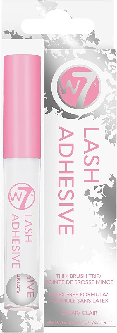W7 Clear Lash Adhesive Extra Fine Brush Tip Strong Fast Drying False Eyelash
