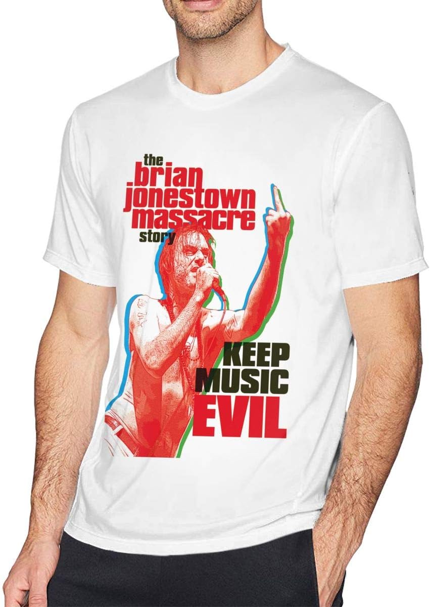 FankTasf The Brian Jonestown Massacre Summer Men's Classic Fashion T-Shirt with Round Neck and Short Sleeve