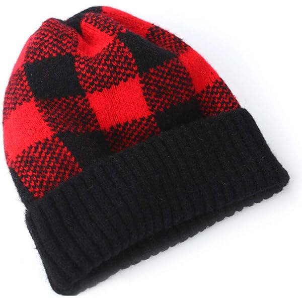 Bonnet De Noël Homme à Carreaux – Avec Franges, Réglable, Polyester, Pour Fêtes Et Hiver - 7