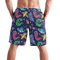 visesunny Dinosaur Astronaut Animal Print Men's