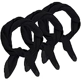 Jmkcoz 3 Pcs 50s Chiffon Scarf Sheer Square Neck Head Scarf for Women Girls Hip Hop 1950s Party Halloween Costume