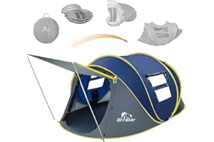Orrstar Pop Up Tents for Camping 2-4 Person Waterproof Pop Up Tent Easy Up Setup Camping Tent 2 People 2 Big Doors Instant Tent Family Tent