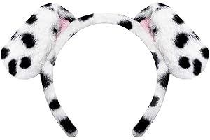 HIWIND Dalmatian Ears Headband Dog Ears Headband for Women Costume Hair Accessories for Halloween Party Cosplay (Dalmatian Ears, One Size)
