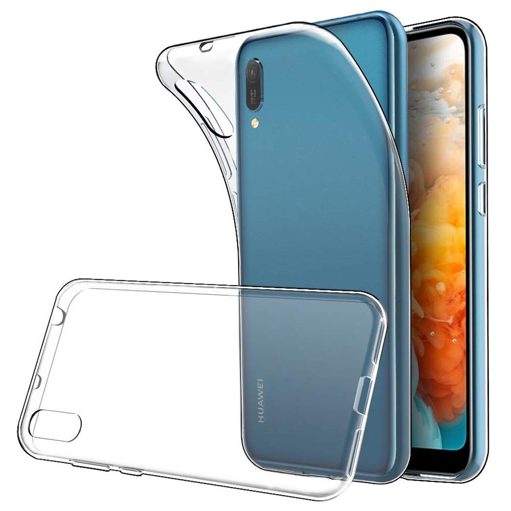 E-Hamii Case Compatible with Huawei Y6 2019 Transparent,Superior Flexible Protective Cover,[Shock Absorption][Anti-Scratch] TPU Silicone Shell,for Huawei Y6 2019 — image 1