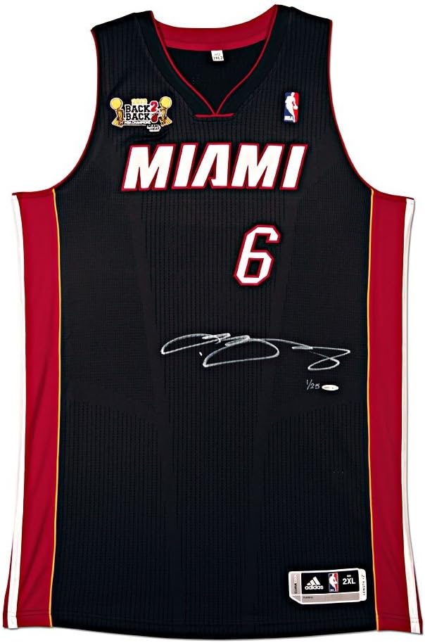 lebron james signed miami heat jersey