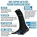 Premium Compression Socks, Reinforced Ankle and Arch Support with Foot Padding, Pressure dispersing heal, Enhanced Stability of Ankles, Ideal for Running, Cycling, Hiking, Flight Travel and Much More