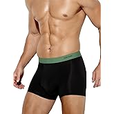 Arjen Kroos Men's Trunks Seamless Underwear Sexy Ultra-Soft Ice Silk Boxer Briefs with 3D Lined Pouch