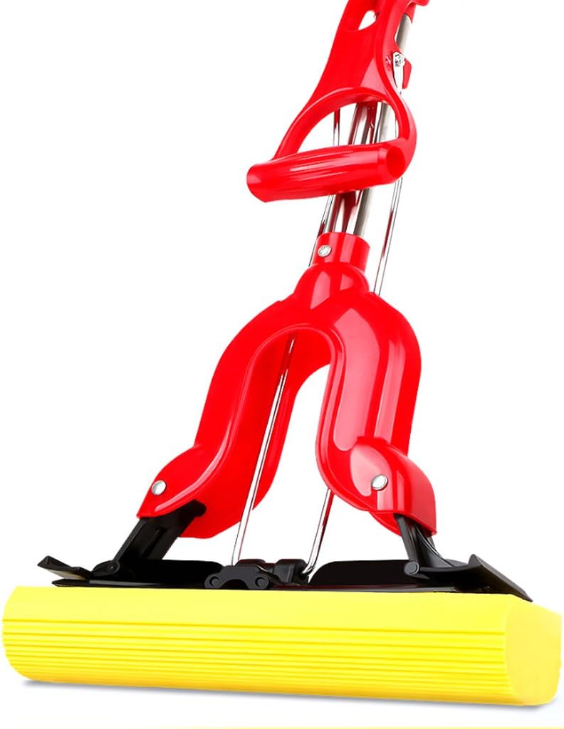 PVA Mop Professional Fold Absorbent Sponge Foam Rubber Head,With Extendable Handle 2 Mop Heads