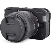 MUZIRI KINOKOO Case for Canon EOS R50 V Camera - Soft Rubber EOS R50 V/EOS R50V Protective Cover with Hand Grip Desgin - Anti-Scratch &amp; Soft Skin Case - Black