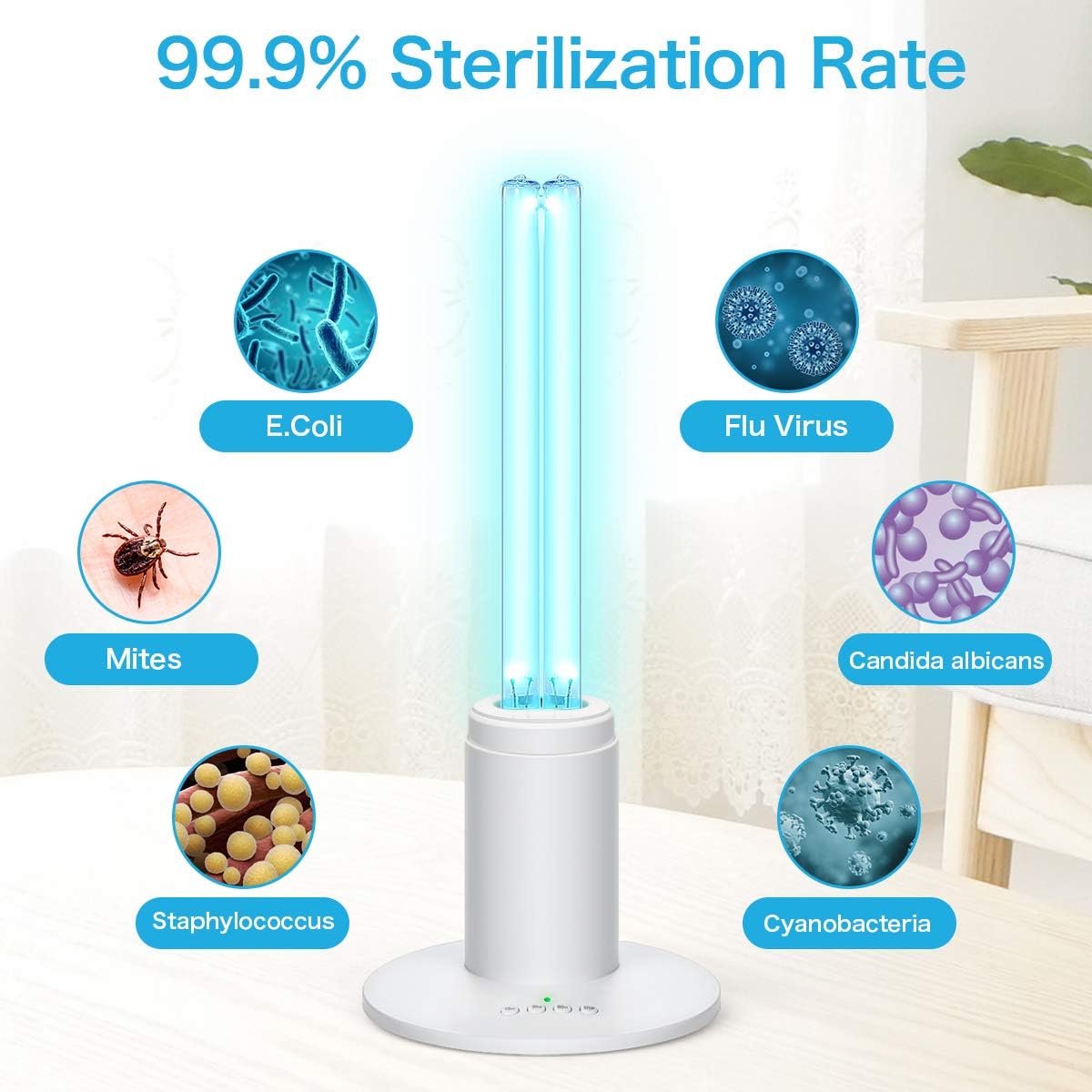 UV Germicidal Lamp 36W Disinfection Lamp with Ozone Sterilization, Remote Control Timer 15 min/ 30 min / 1 Hour, Lamp Cover for Car Living Room Bedroom Household Kitchen Hotel Pet Area: Kitchen & Dining