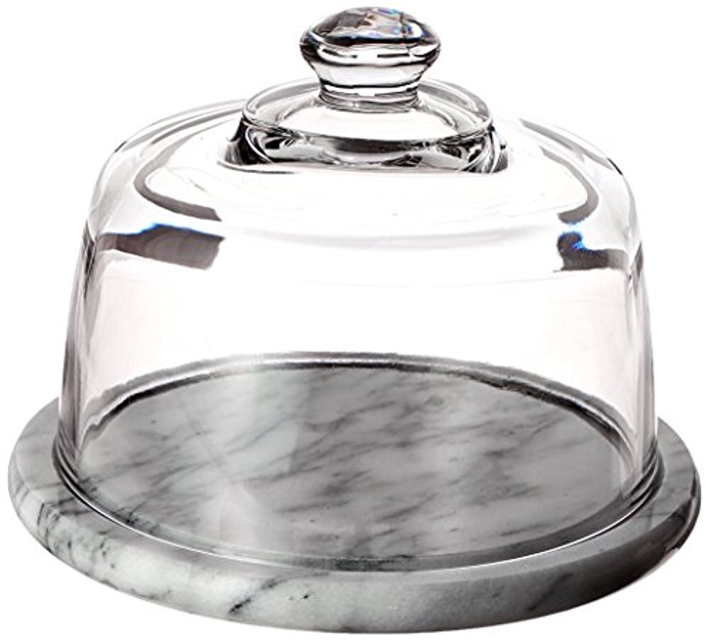 Norpro Glass Cheese Dome with Marble Base , OffWhite Buy Online in