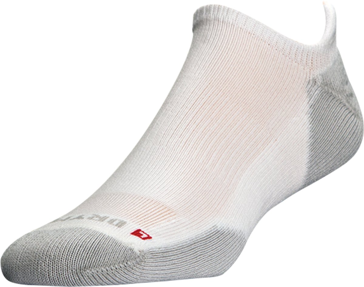 Calcetines Drymax Run No Show Tab, blanco/gris, talla de calcetín: 10-13/talla de zapato: 6-12